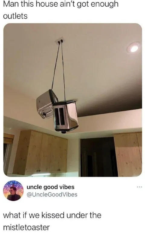 Mistletoaster Under the Mistletoe