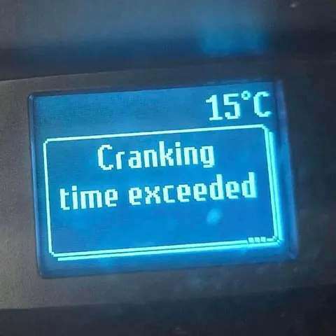 Cranking Time Exceeded