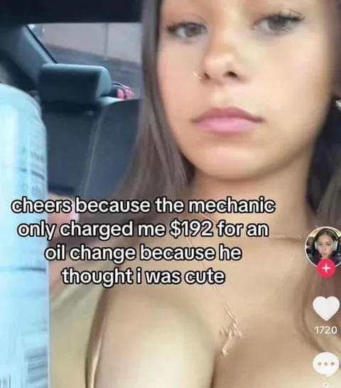 Cute Mechanic Oil Change