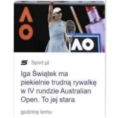 Iga Świątek i jej stara