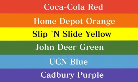 Brand Color Rainbow Labels