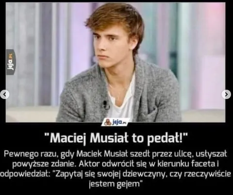 Maciej Musiał odpowiada przechodniowi