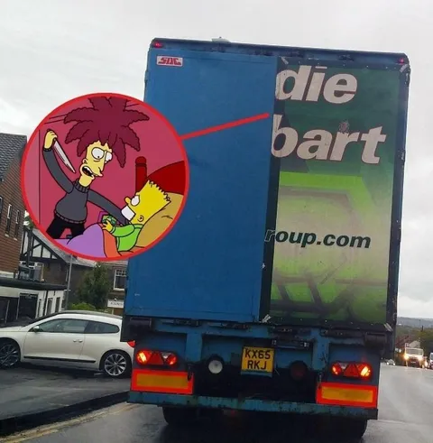 Sideshow Bob Behind the Truck