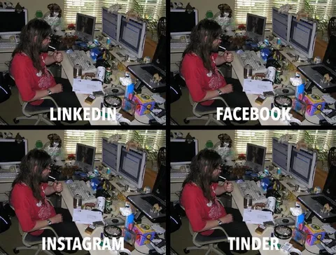 Messy Desk Social Media Profiles