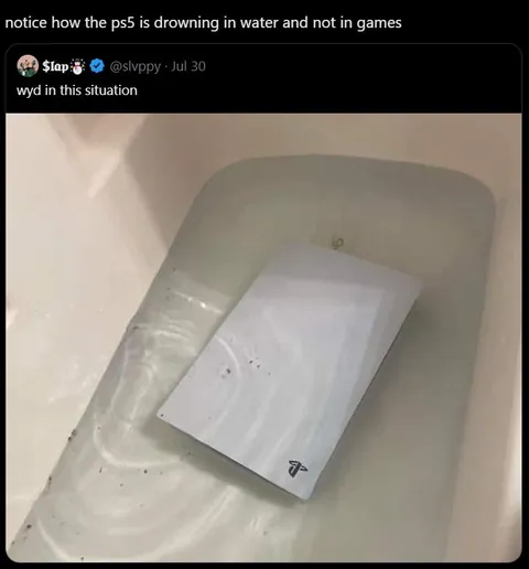 PS5 Drowning in Water