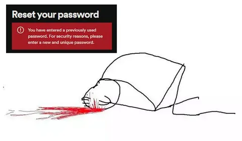 Reset Your Password Rejection