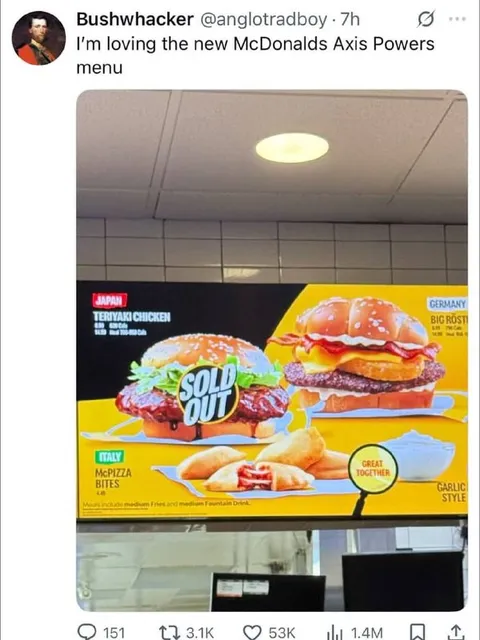 McDonald's Axis Powers Menu