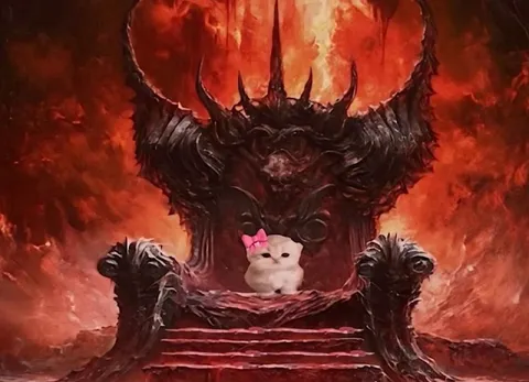 Котёнок на троне демона