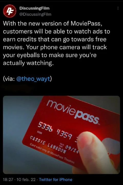 MoviePass Watches You Watch Ads