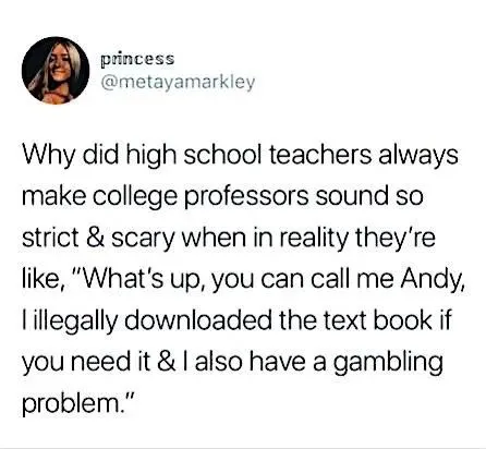 High School Teachers Misrepresent Professors