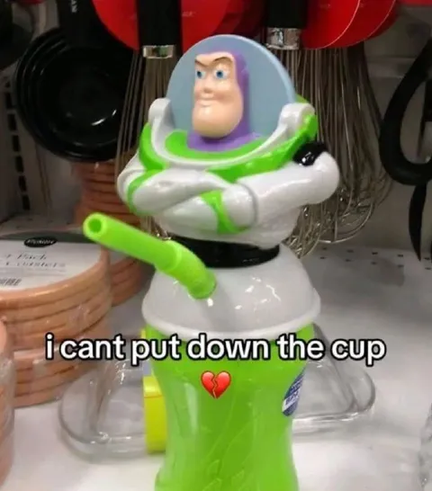 Buzz Lightyear Can't Put Down the Cup