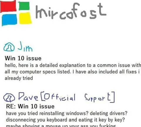 Microsoft Support Goes Insane