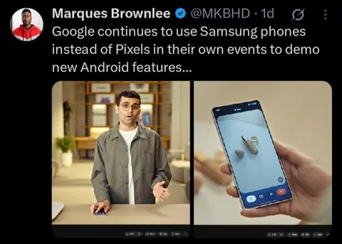Google Uses Samsung at Android Events