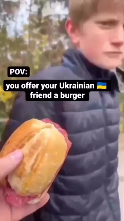 Offering a Ukrainian Friend a Burger