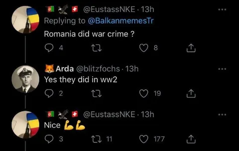 Romania War Crime Reply Chain