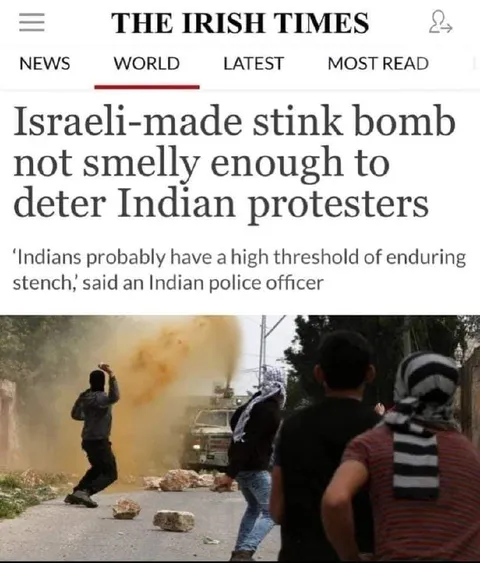 Indian Protesters Endure the Smell