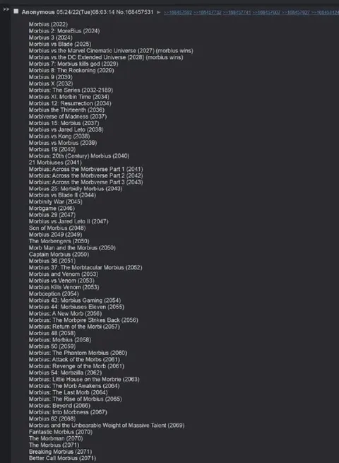 Sony's Endless Morbius Release Schedule