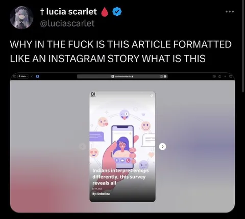 Article Formatted Like Instagram Story