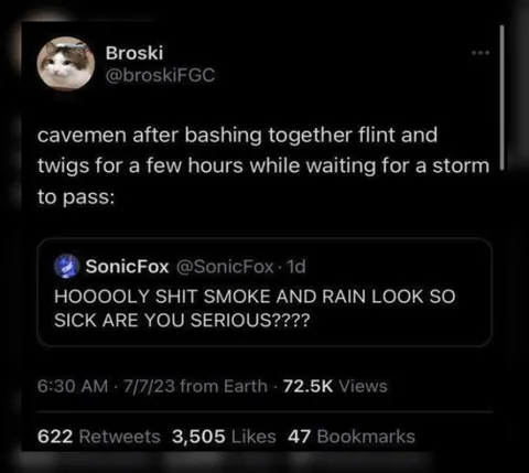 Cavemen Discover Smoke and Rain