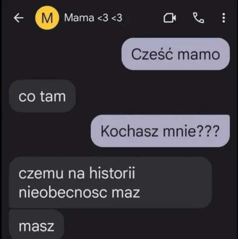Mama pyta o nieobecność