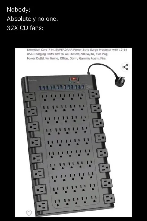32X CD Fans Power Strip