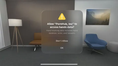 PornHub Hand Tracking Permission
