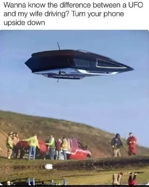 Wife Driving Looks Like a UFO