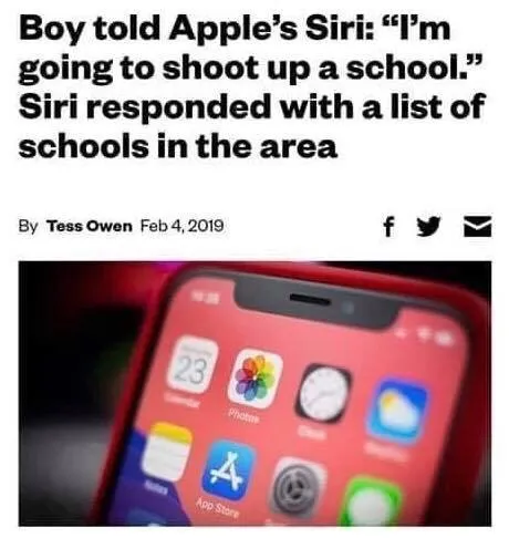 Siri Lists Nearby Schools