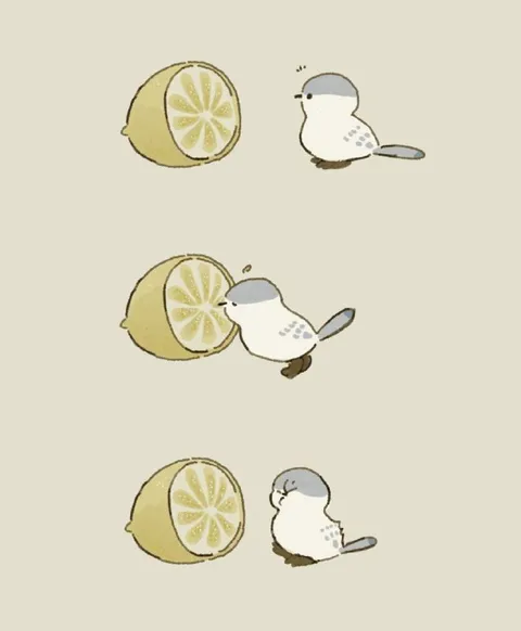 Птичка и лимон