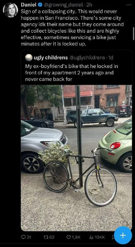 Ex-Boyfriend's Abandoned Bike