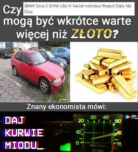 BMW E36 warte więcej niż złoto