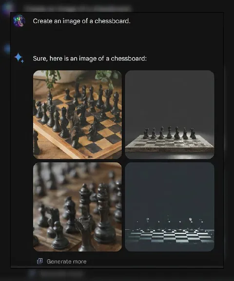 AI Generates Chessboard Images