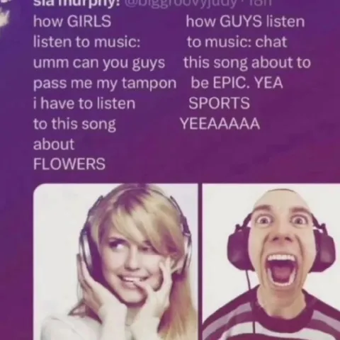 How Girls and Guys Listen to Music