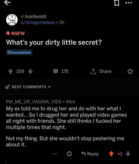 Dirty Little Secret Reddit Comment