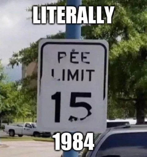 Literally 1984 Speed Limit