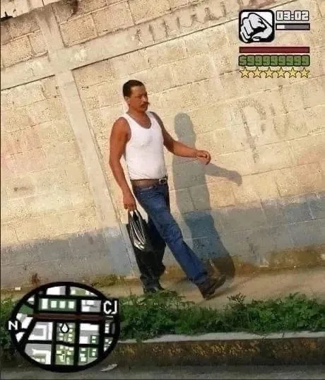 Мужчина в стиле GTA