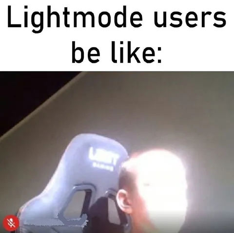 Lightmode Users Get Blinded