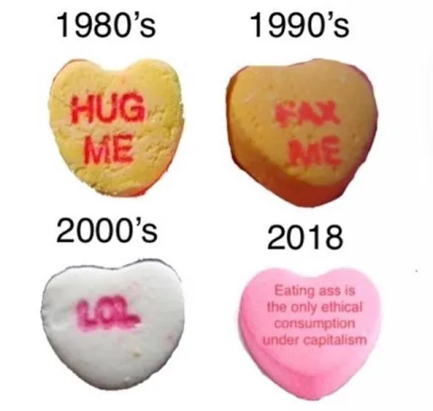 Candy Hearts Through the Decades
