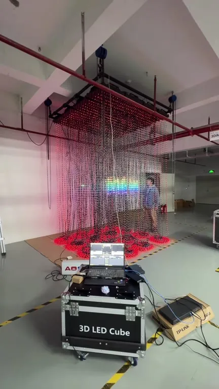 3D LED Cube Light Show