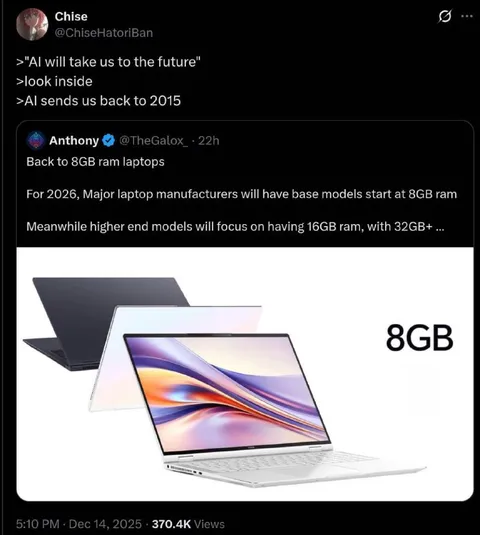AI Sends Us Back to 8GB RAM
