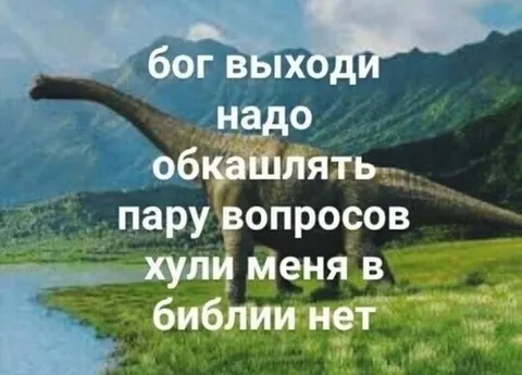 Бог, выходи, надо обкашлять вопросы