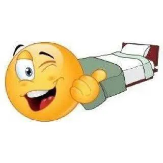 Смайлик лежит и подмигивает