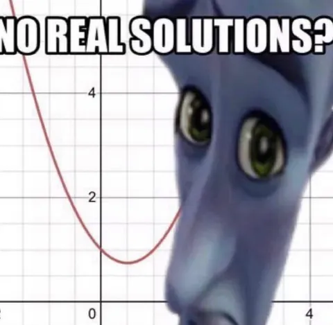 No Real Solutions Graph Reaction