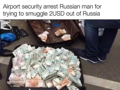 Russian Man Smuggles Two Dollars