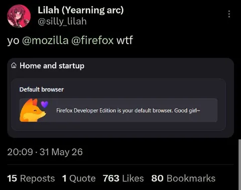 Firefox Says Good Girl