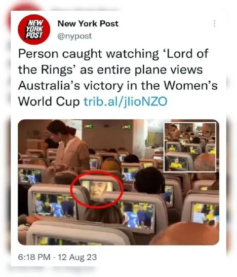 Watching Lord of the Rings on a Plane