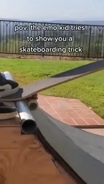 Emo Kid Skateboarding Fail