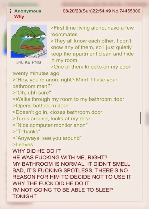 Anonymous Bathroom Rejection