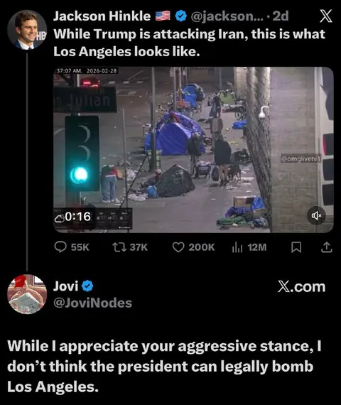 Trump Attacking Iran, Los Angeles Looks Like This