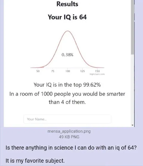 IQ 64 Science Expert
